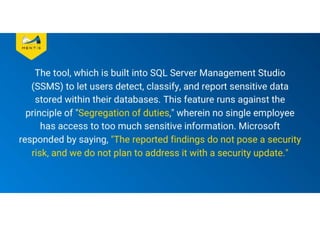 SQL Data Discovery & Classification | PDF