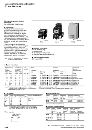 01 - Contactor - Fuji Electric | PDF