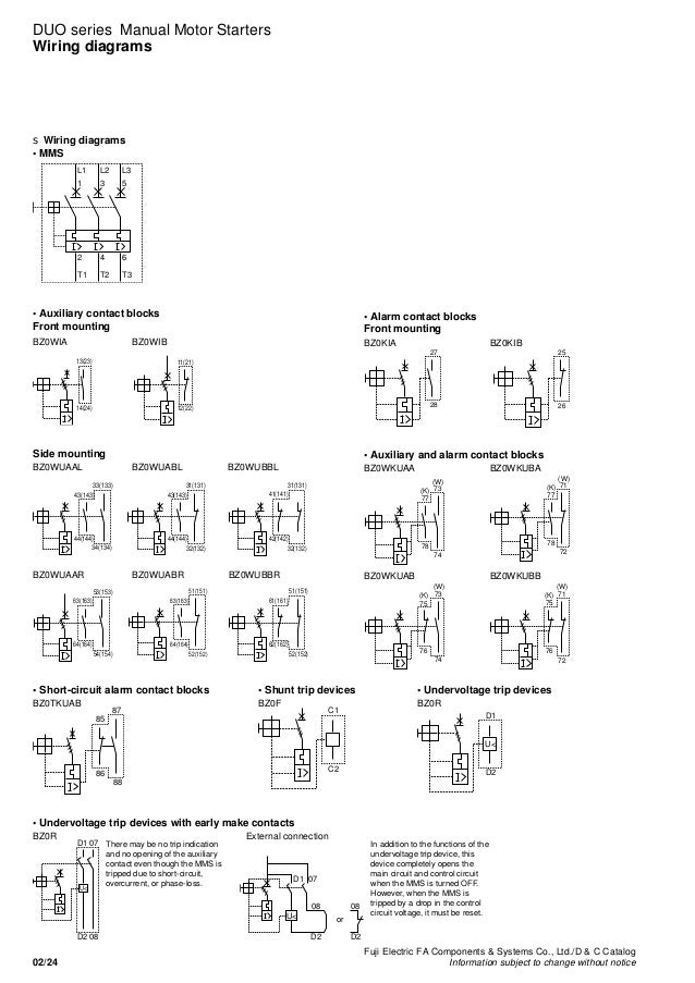 02- Manual Motor Starter - Fuji Electric fuji electric motor wiring diagram 