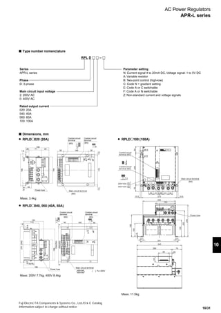 10 - Ac Power Regulators & Control Power Transformers - Fuji Electric PDF