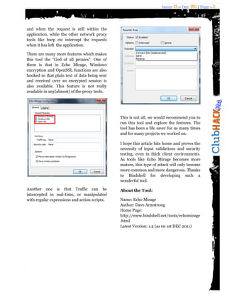 Issue 23 – Dec 2011 | Page - 11




and when the request is still within the
application, while the other network proxy
to...