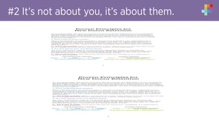 #2 It’s not about you, it’s about them.
7
Proven Principles for
New Donor Retention
What are their desires and expectations? What inspires them and moves them to action? What
every now and again?
1. First impressions matter.
ideally in the channel they made their gift, with messaging that communicates the impact of
Z Put it into practice:
2. It’s not about you, it’s about them.
Z Put it into practice:
7
Proven Principles for
New Donor Retention
What are their desires and expectations? What inspires them and moves them to action? What
every now and again?
1. First impressions matter.
ideally in the channel they made their gift, with messaging that communicates the impact of
Z Put it into practice:
2. It’s not about you, it’s about them.
Z Put it into practice:
 