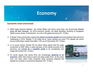 Economy
9
Economic news and trends
 While trade tensions between the United States and China could ease, key economists s...