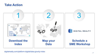 Download the
Index
1 2 3
Map your
Data
Schedule a
SME Workshop
Take Action
digitalrealty.com/platform-digital/data-gravity-index
| 7
 