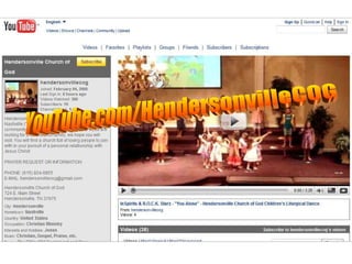YouTube.com/HendersonvilleCOG 