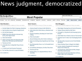 News judgment, democratized
 