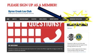 PLEASE SIGN UP AS A MEMBER!
 