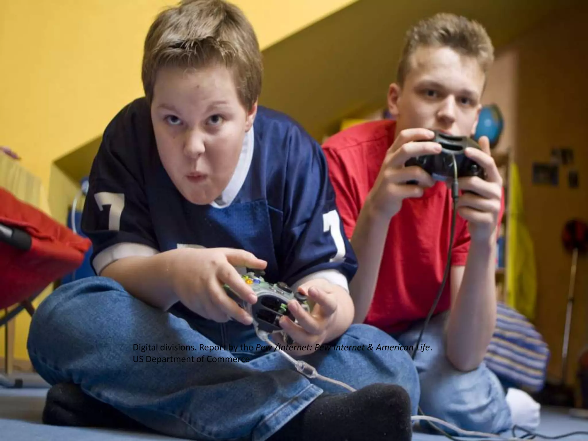 Digital divisions. Report by the Pew /Internet: Pew Internet & American Life.
US Department of Commerce
 