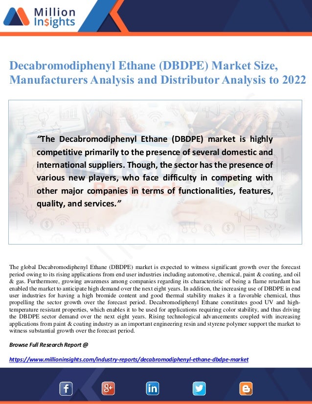 Decabromodiphenyl Ethane Dbdpe Market Size Manufacturers Analysis Decabromodiphenyl Ethane Dbdpe Market Size Manufacturers Analysis