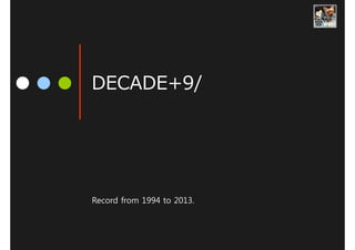 DECADE+9/
Record from 1994 to 2013.
 