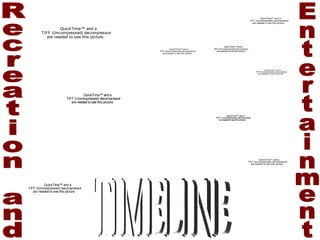 Recreation and Entertainment TIMELINE 