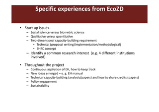 A decade of EcoHealth One Health in Southeast Asia: An inventory on selected initiatives, experiences and lessons learned