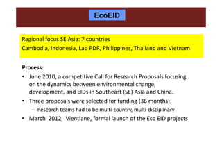 A decade of EcoHealth One Health in Southeast Asia: An inventory on selected initiatives, experiences and lessons learned