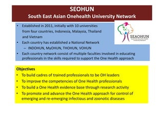A decade of EcoHealth One Health in Southeast Asia: An inventory on selected initiatives, experiences and lessons learned
