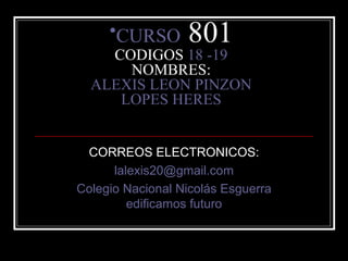 [object Object],CORREOS ELECTRONICOS: [email_address] Colegio Nacional Nicolás Esguerra edificamos futuro 