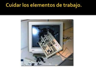 Decalogo de normas en la sala de computacion