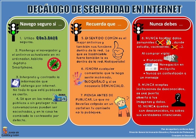 Decálogo de seguridad en internet (CFIE Salamanca)