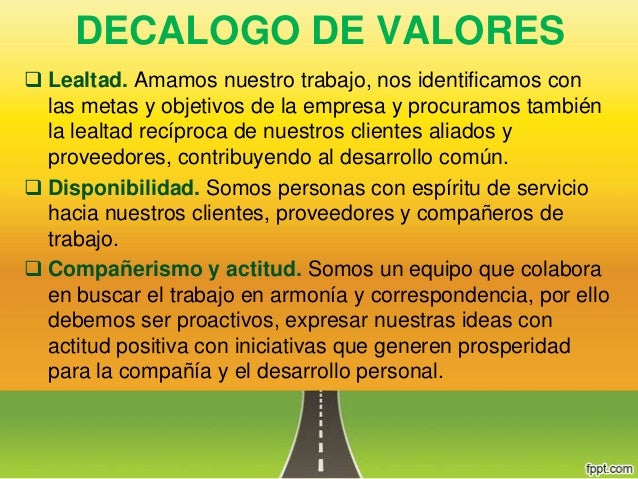 Decalogo de valores