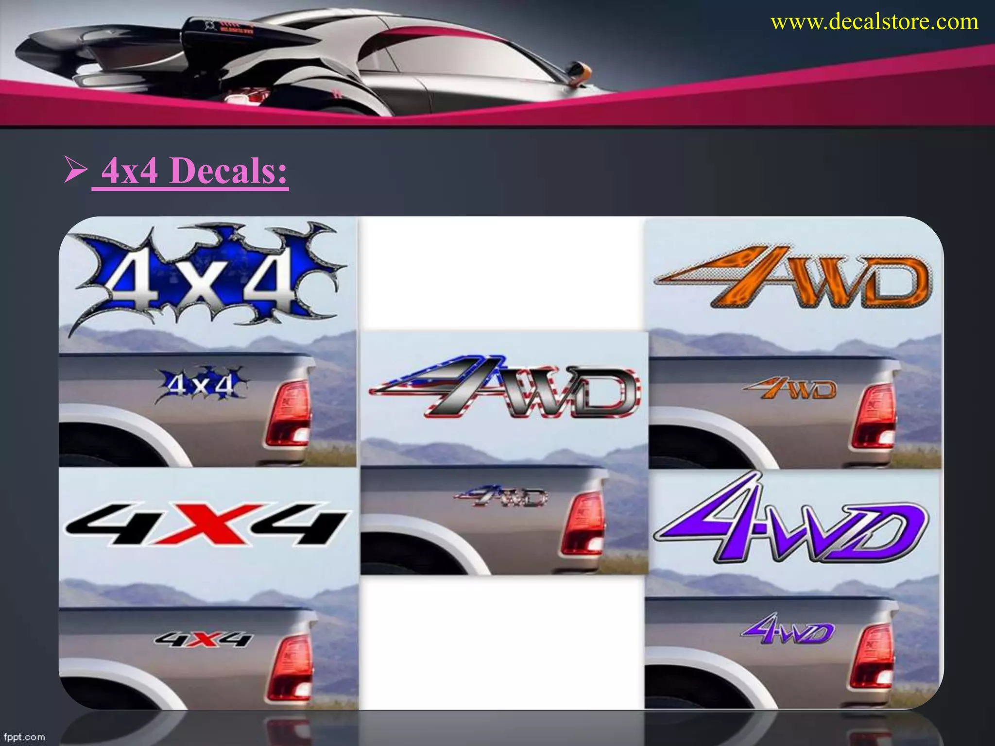  4x4 Decals:
www.decalstore.com
 