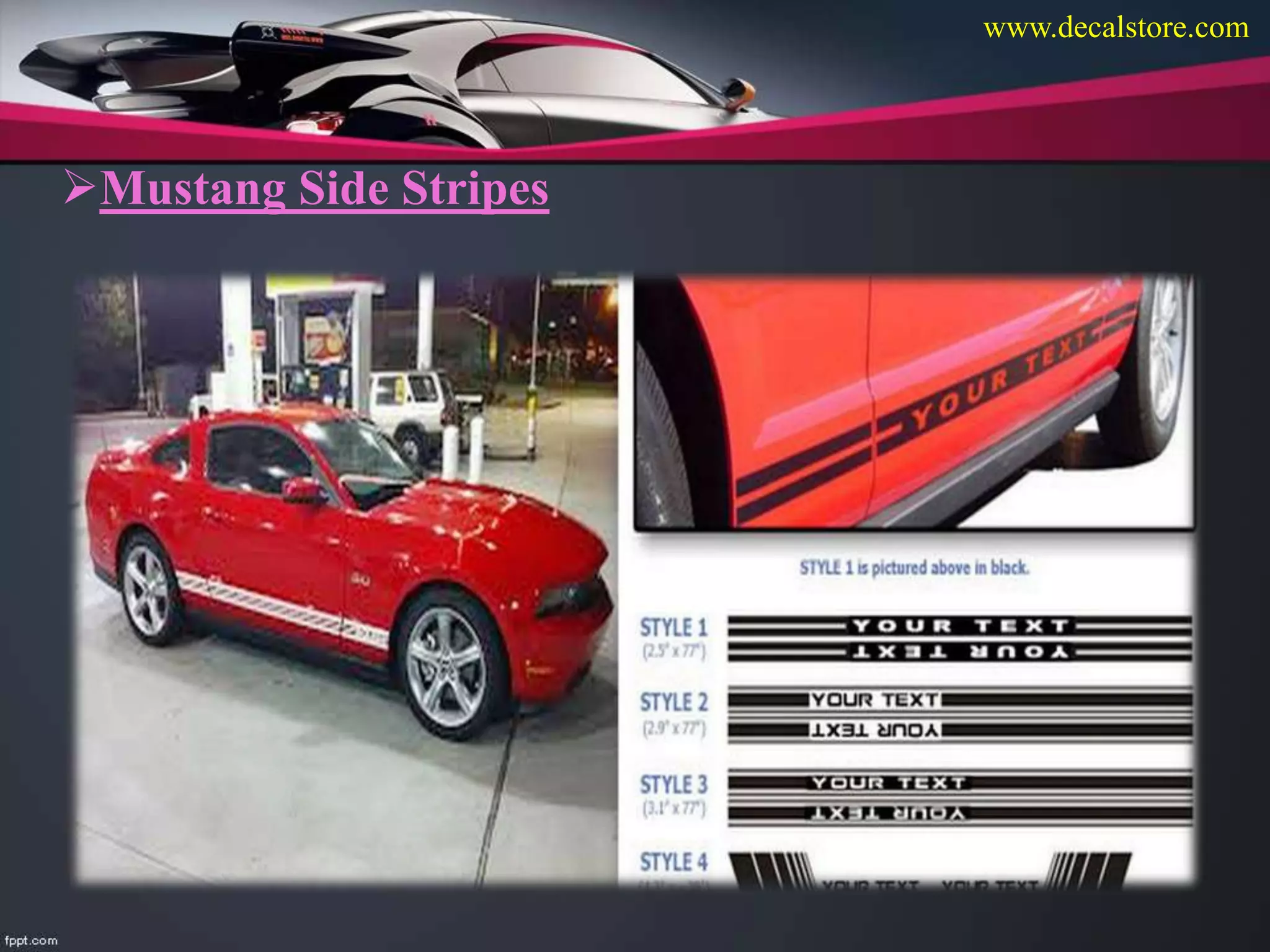 Mustang Side Stripes
www.decalstore.com
 