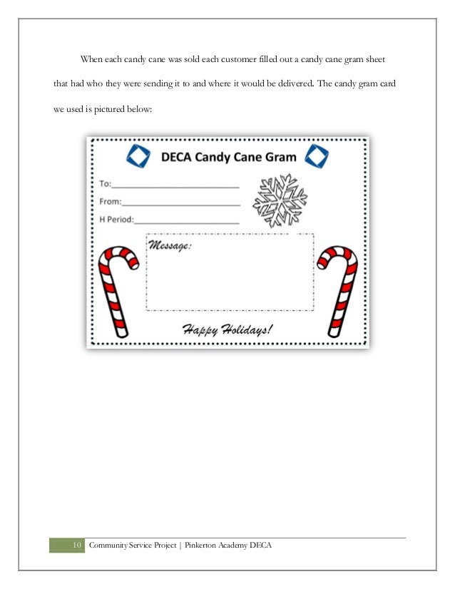 Candy Cane Grams Charity Project