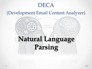 Natural Language
Parsing
DECA  
(Development  Email  Content  Analyzer)	
34
 
