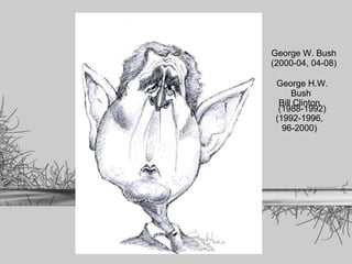 George H.W. Bush  (1988-1992) Bill Clinton (1992-1996, 96-2000) George W. Bush (2000-04, 04-08) 