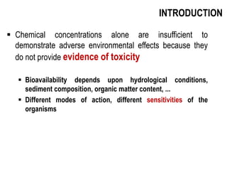 Ecotoxicity of river sediments: invertebrate community, toxicity ...