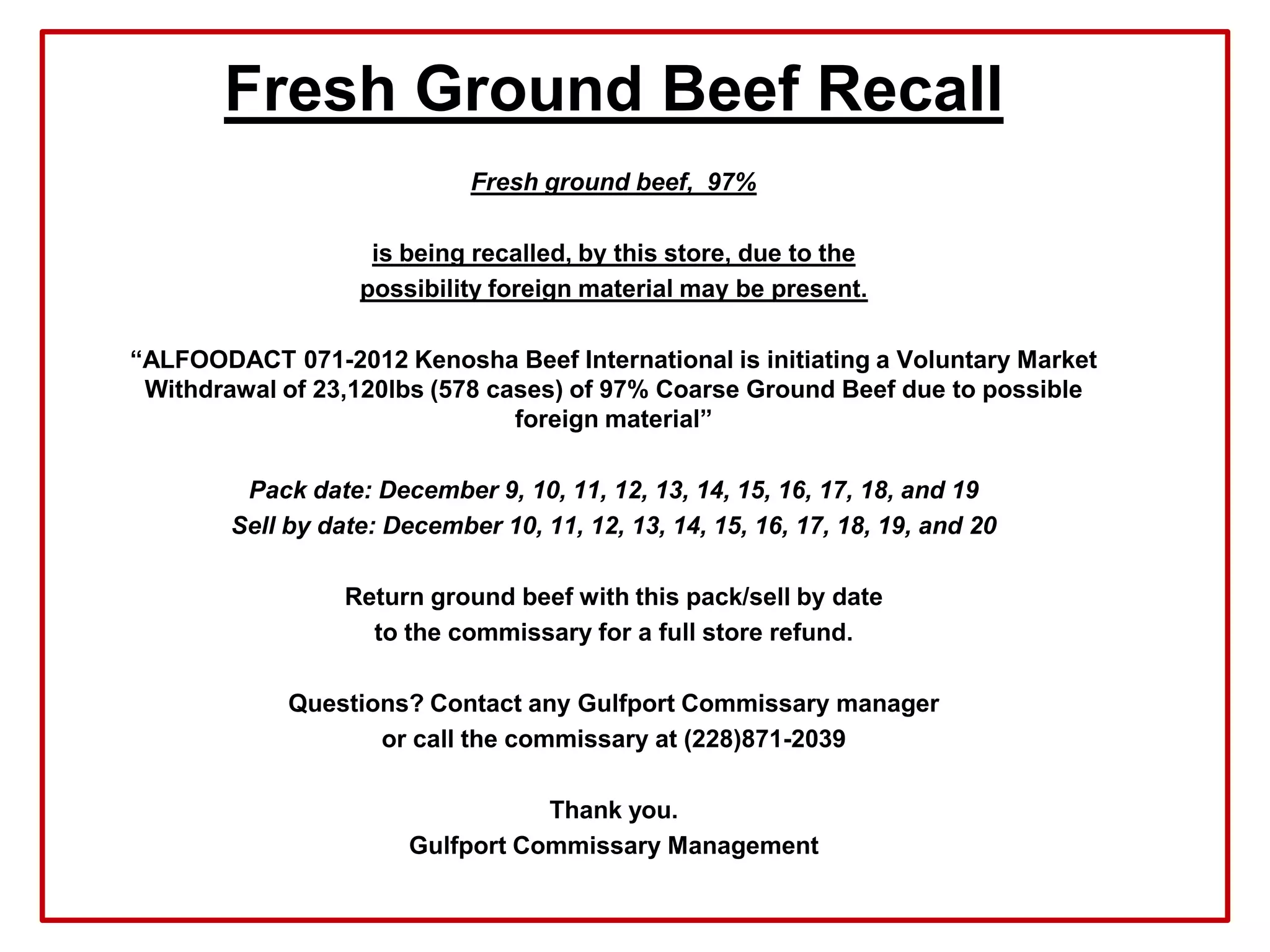 Hamburger Recall 2023 - mx9smmo