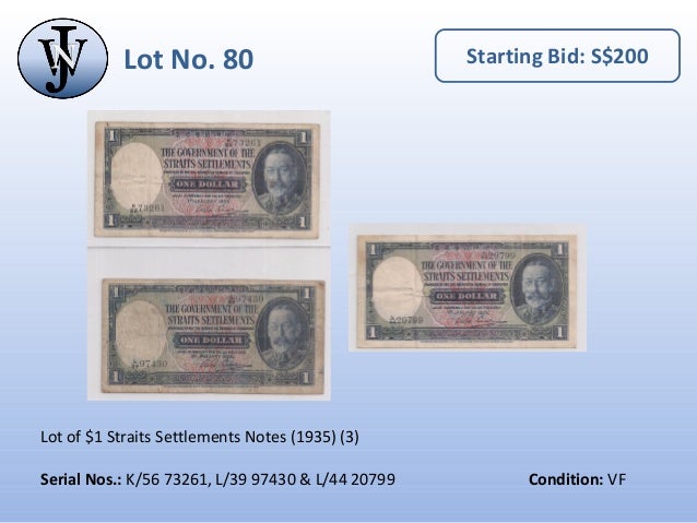 10 Dollars Lots of 2 notes STRAIT SETTLEMENT Reproductions