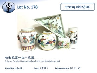 Lot No. 177 Starting Bid: S$100
青花釉里红龙纹印盒两件 – 文革时期
Two Chinese Revolution period porcelain ink boxes with high relief moti...