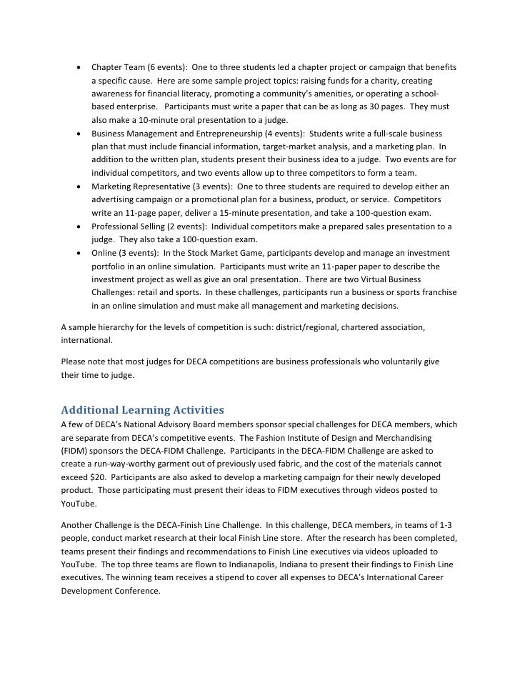 international business plan example deca