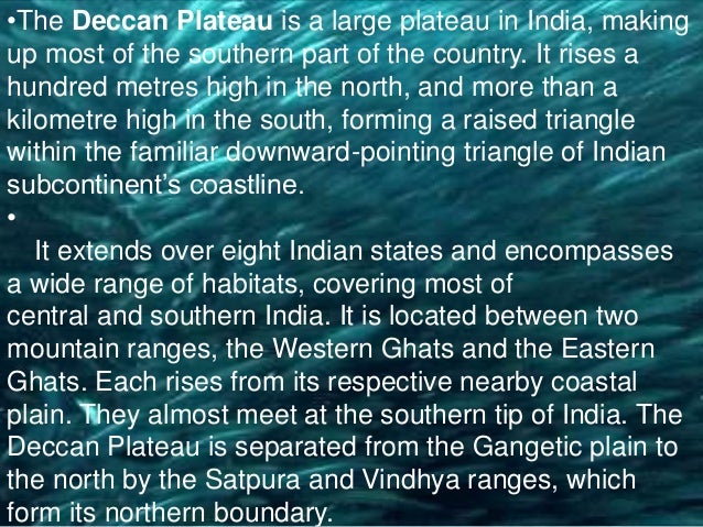 where is deccan plateau located