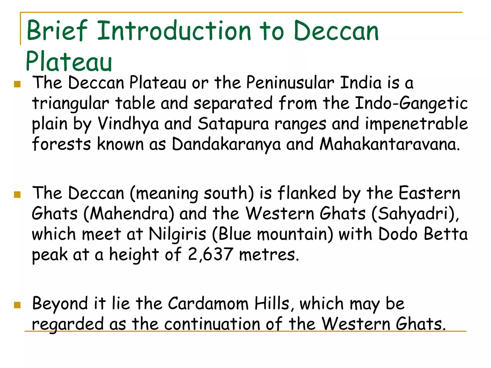 Deccan Plateau | PPTX
