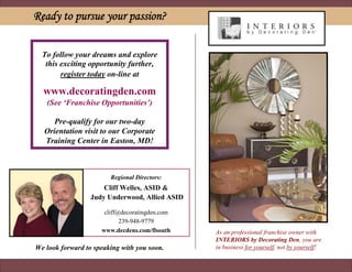 DecDen Franchise Opportunity