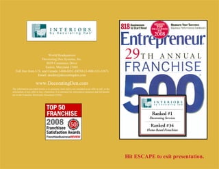 DecDen Franchise Opportunity