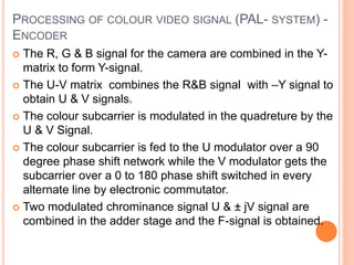 R&b Signaling Basics of Colour Television and Digital TV | PPTX