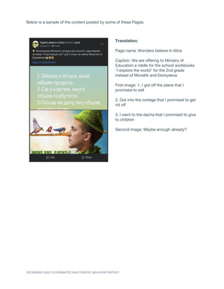 Facebook CIB report - December 2020