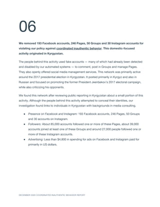 Facebook CIB report - December 2020