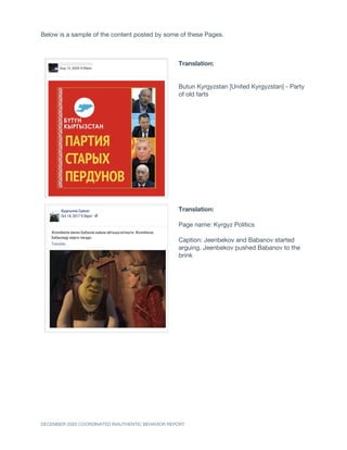 Facebook CIB report - December 2020