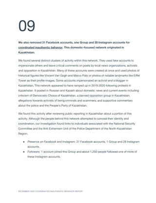 Facebook CIB report - December 2020