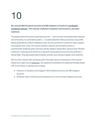 Facebook CIB report - December 2020