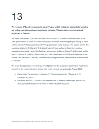 Facebook CIB report - December 2020