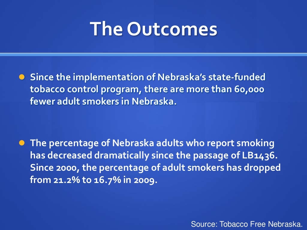 Preventing Tobacco Use in Nebraska How Tobacco Prevention Programs a…