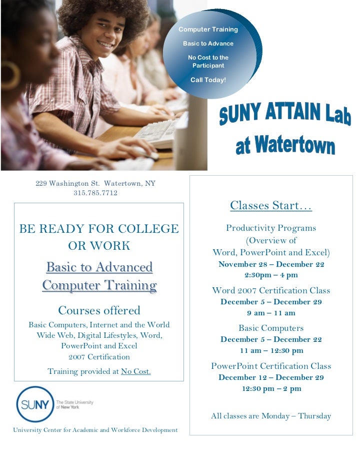 free computer classes december 2011 flyer computer training flyer
