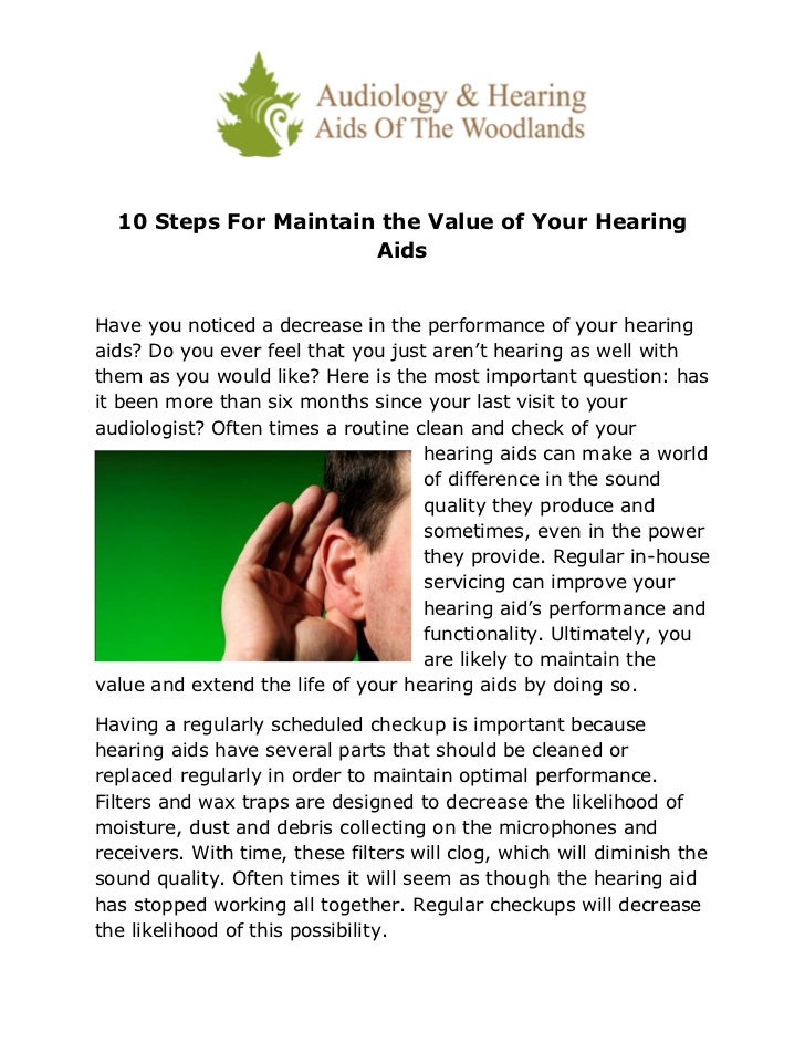 10 Steps For Maintain the Value of Your Hearing Aids