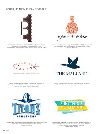 122 GDUSA
Company Name: Ionic, Cincinnati OH Client: Yurban Ventures
Title: Logo Design Art Director: Mike Ballard Designer: Mike Ballard
Company Name: Iris A. Brown Design, New York NY Client: The Hewitt School
Title: Building Hewitt Capital Campaign Logo Art Director: Iris A. Brown
Designer: Iris A. Brown Photographer: Michael Rubinstein
Company Name: JB Design, South Norwalk CT Client: Jetas
Title: Jetas Logotype Art Director: J Berry Designer: Nicholas Casey
Company Name: Irene Z Design, Olney MD Client: Alexia Christian
Title: Alexia Christian Rock Musician Logo and Identity
Art Director: Irene Zevgolis Designers: Irene Zevgolis, Alexia Christian
Illustrator: Irene Zevgolis
Company Name: j.riley creative LLC, Pearland TX Client: TAB Services
Title: Identity Design Designer: Julie Riley
Company Name: JE Dunn Construction, Kansas City MO
Title: Best People + Right Culture Logo Art Director: Cindy Barber
LOGOS, TRADEMARKS + SYMBOLS
10. identity design_17.1. Self Promo Impo 12/2/15 10:20 AM Page 122
 
