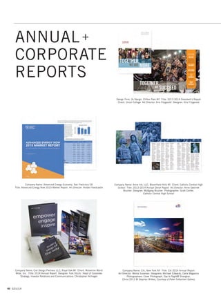 Tom Rogers Design 144
Towson University Creative Services 54, 77, 78, 183
TracyLocke 169
Tridong Design 78, 129
TRU Events  Marketing 178
Two Sisters Design 55
Tyler Brewer Design 129
UF/IFAS Communications 87
Uncommon Schools 55
University of North Florida 206
Veugeler Design Group 184
VEW Arts, Inc. 87
VF Imagewear 76, 194
VGreen Design 55
Vinnie Freeman Graphic Design 90
Virginia Tech 144
Visual Harmony 169
WCompany 194
Walker Brands 112
Wallace Church  Company 169
Watermark Design 112, 129, 169
Web Solutions, Inc. 94, 144, 145
Wells Communications Consulting 184
What ! Design, Inc. 95, 170
Will Manning 206
Wilmington Design Co. 145
Woodbury University 206
World Book, Inc. 95
Woz Design 48, 49
Xactware 49, 76, 129, 130, 195
Xinyi Yao 206
Yes Design Shop 184
Zack Group LLC 170
Zeikos Inc. 170
Zorel Design 112
AMERICAN GRAPHIC DESIGN AWARDS | INDEX OF FIRMS
2015 intro/index_Layout 1 12/2/15 3:15 PM Page 38
 