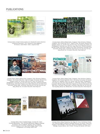 94 GDUSA
Company Name: Morgan, Lewis  Bockius LLP, New York NY Title: The Fran
Milone Celebration of Service Art Book Creative Directors: Despina Kartson,
Ann Louise Markham Art Directors: Neal Bloom, Rohith Roy Designer:
Neal Bloom Illustrators: Lauren Braun, Dapo Ojo-Ade, Melissa Petri, Dan Reid,
Rohith Roy Photographers: Nicholas Gonzales, Melissa Petri, Nicole Williams
Editor: Erin Murphy
Company Name: Rick Febre, McKinleyville CA Client: Montag Press
Title: Stay Book Design Designer: Rick Febre Photographer: Chloé Meynier
Company Name: Seaberry Design  Communications, Washington DC
Title: The Book of Federal Colors Art Director: Monica Seaberry
Designer: Cameron Farrior Concept: Toren Beasley
Company Name: Ogline Design, Marlton NJ Client: Wild River Books
Title: Nightwatch and Dayshift Art Director: Tim E. Ogline
Designer: Tim E. Ogline
Company Name: Rule29 Creative, Geneva IL Client: Appleton Coated
Title: U360 Book Art Director: Justin Ahrens Designer: Adrian Mendez
Company Name: Web Solutions, Inc., Meriden CT Client: Marriage in a Box
Title: Marriage in a Box Self-Help System Designer: Jon Fenwick
BOOKS
09. editorial design_17.1. Self Promo Impo 12/2/15 10:04 AM Page 94
 