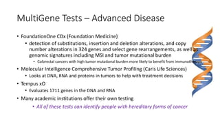 Carius Genomic Testing Dec. Webinar - Tumor vs. Germline Testing: What’s the Difference? | PPTX